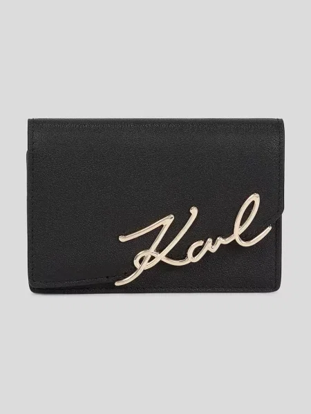 Kožená peněženka Karl Lagerfeld černá