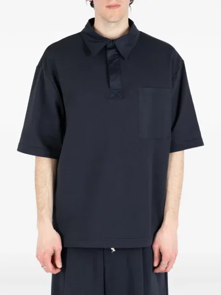 Tricou polo Société Anonyme albastru