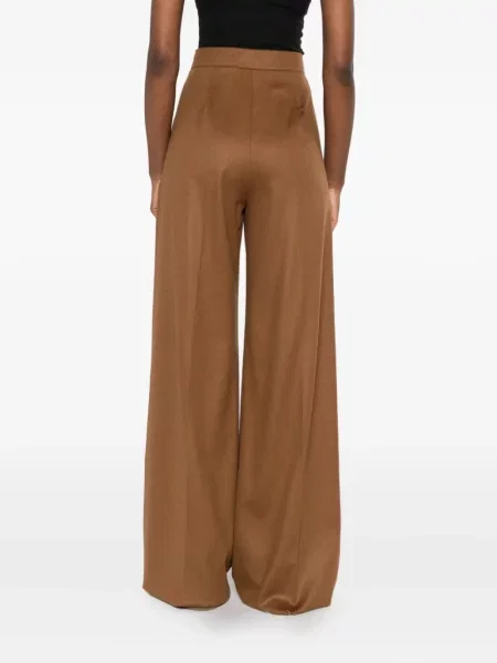 Pantaloni Max Mara plisate maro