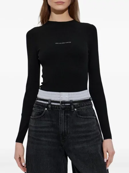 Top Alexander Wang lung negru