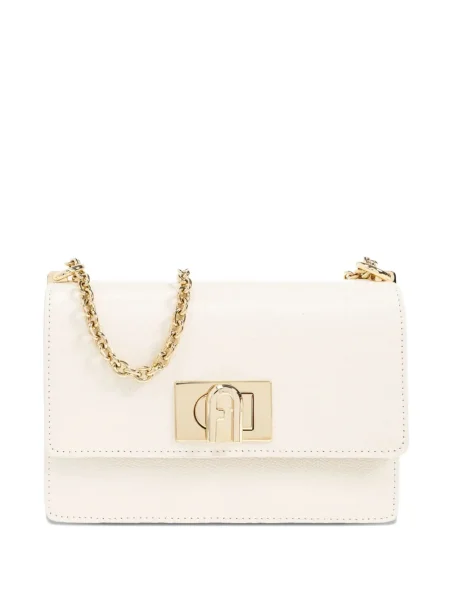 Mini colier Furla cu bretele mini alb