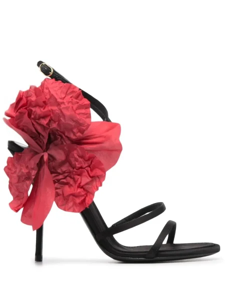 Sandale Dolce & Gabbana cu model floral negru