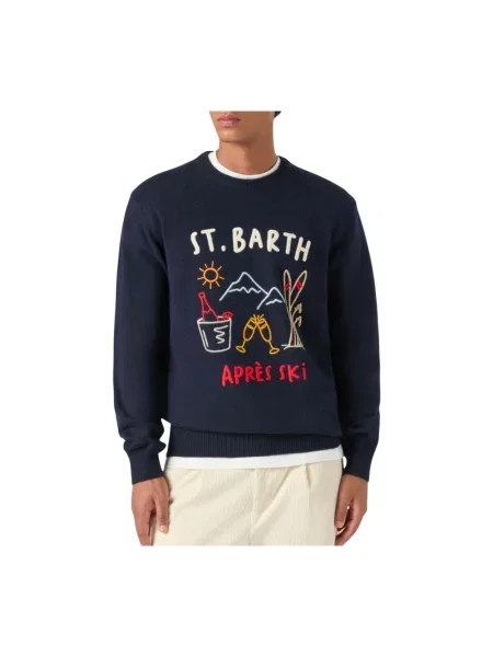 Sweter Saint Barth wełniany niebieski