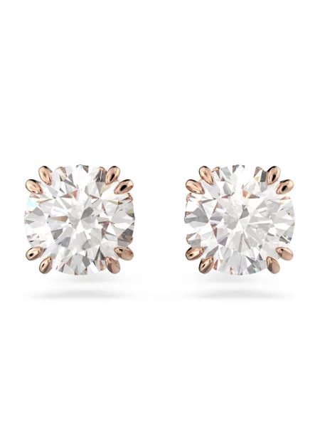 Swarovski Cercei transparent / auriu roz argintiu