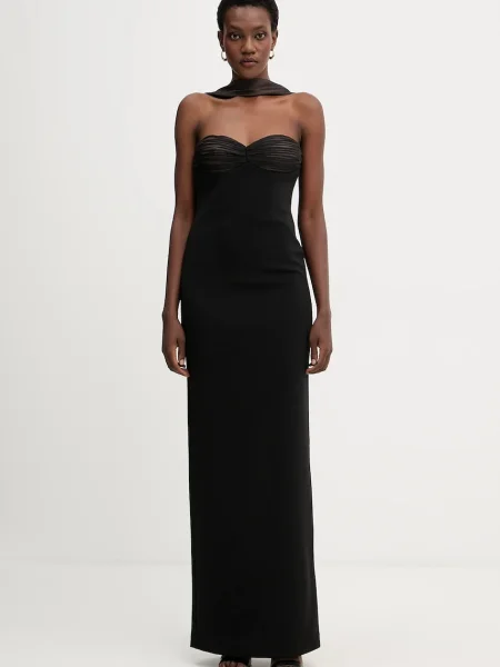 Retrofete rochie Daufine maxi mulată negru