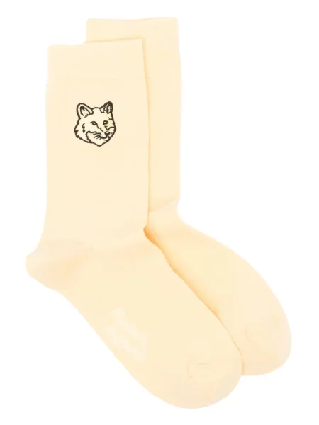 Čarape Maison Kitsuné žuta