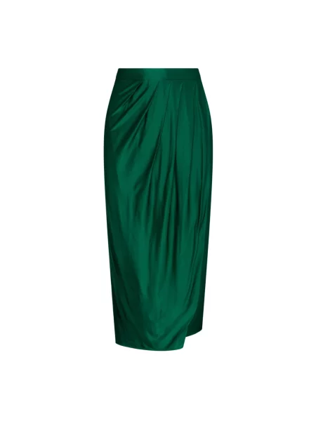 Spódnica midi Max Mara Studio elegancka do kolan zielona