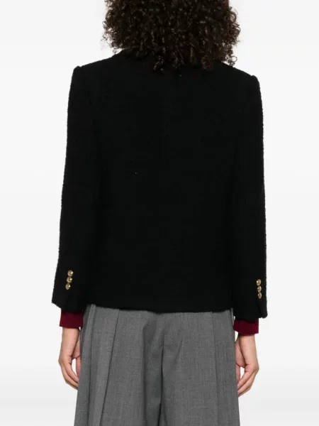 Geacă Sandro din tweed negru