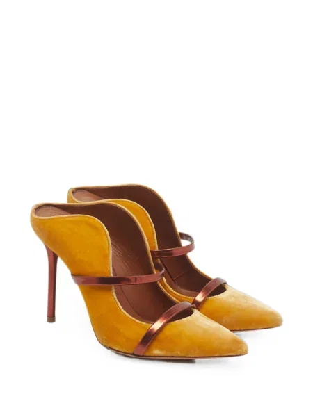 Papuci tip mules Malone Souliers de catifea galben