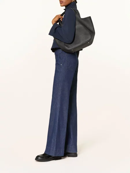 Boss Wide Leg Džíny Rosalya dark blue modré