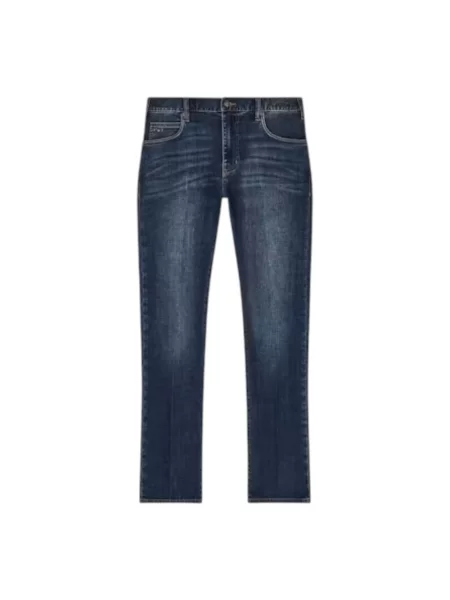 Jeansy straight leg Armani niebieskie