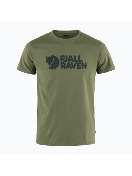 Мъжка тениска за трекинг Fjällräven Лого лаврово зелено