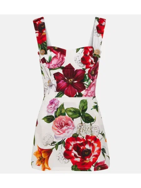 Rochie Dolce&gabbana cu model floral din poplin de costum