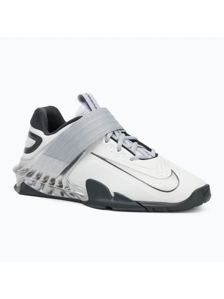 Обувки за вдигане на тежести Nike Savaleos SE photon dust/metallic silver/anthracite бяло