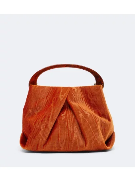 Top Dries Van Noten iz rebrastega žameta oranžna