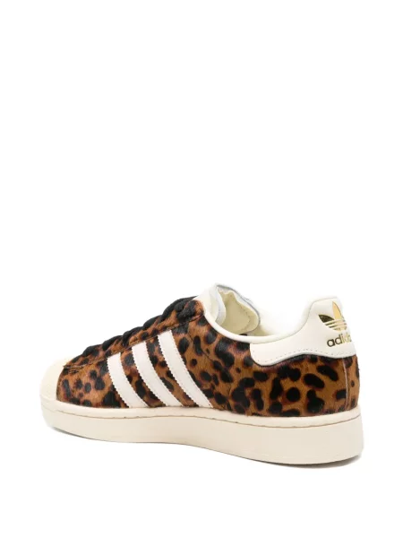 Leopardí tenisky Adidas Superstar s potiskem po kolena bílé