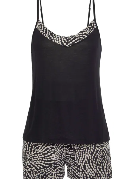 LASCANA Pantaloni scurți crem negru