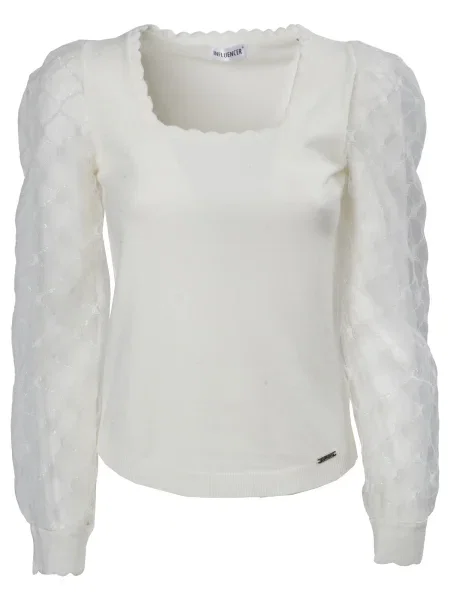 Influencer Pulover alb