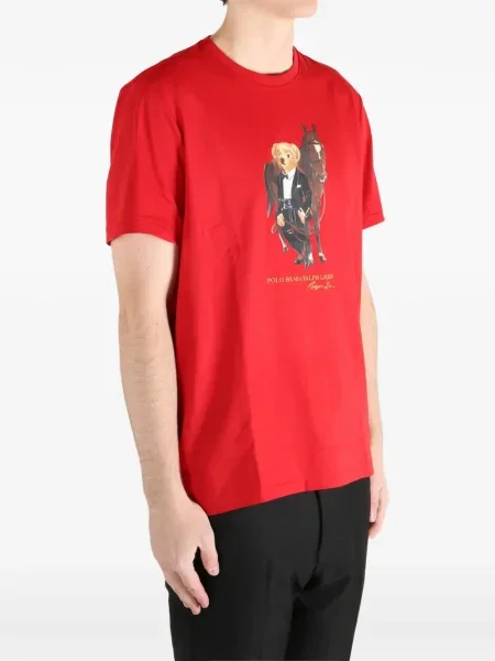 Șnur de strângere tricou Polo Ralph Lauren cu dungi violet