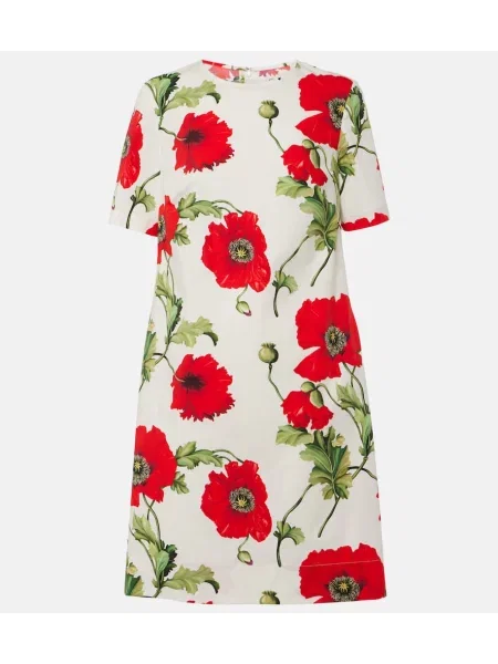 Cvetlična obleka Oscar De La Renta s cvetličnim vzorcem
