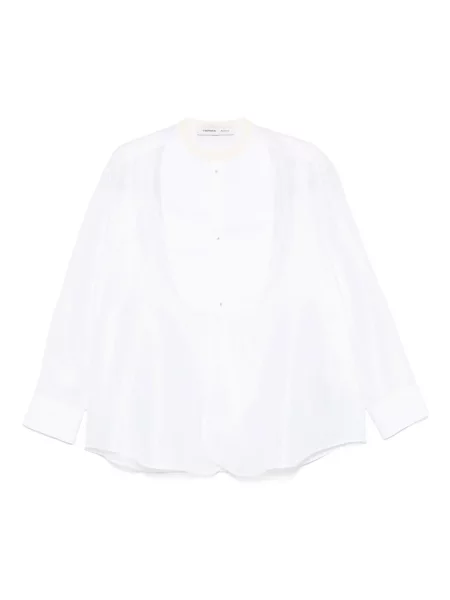 Satynowa koszula Carven biała