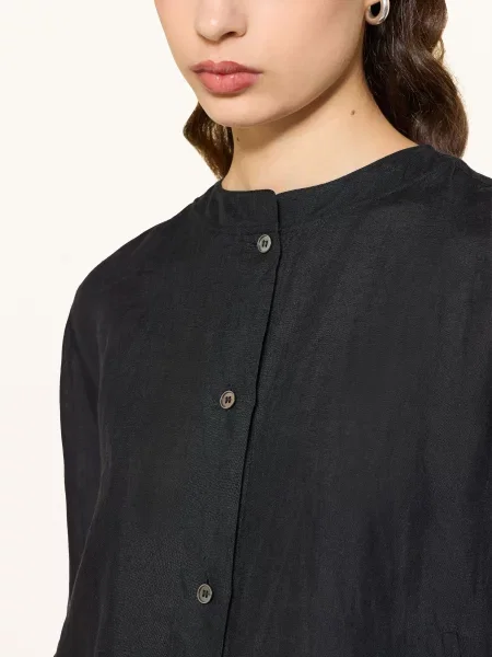 Robert Friedman Bluzka Lniana schwarz czarna