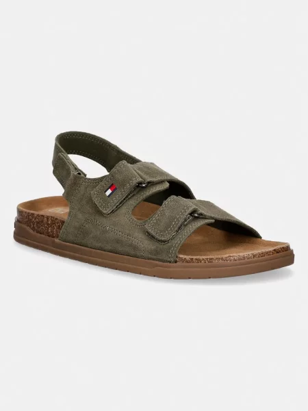 Tommy Hilfiger Dječje sandale od brušene kože zelena