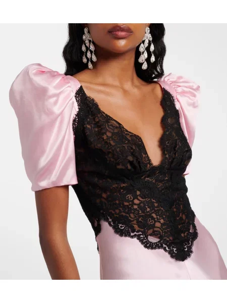 Rochie de cocktail Rodarte de mătase roz