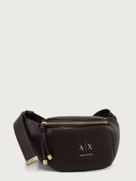 Geantă Armani Exchange din piele maro