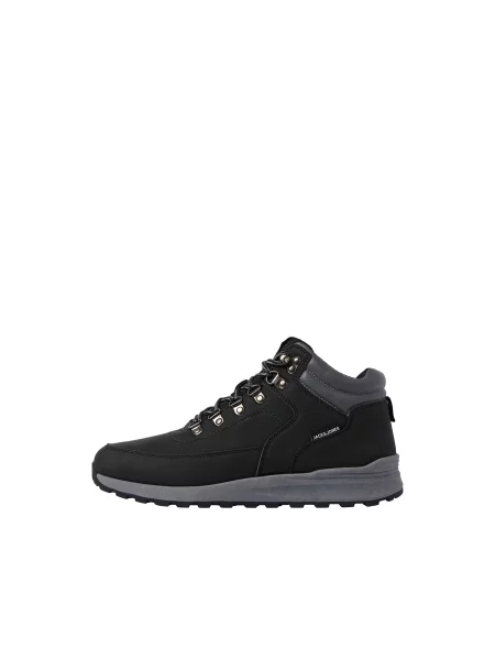 JACK & JONES Bocanci cu șireturi JFWEATON / metalic gri