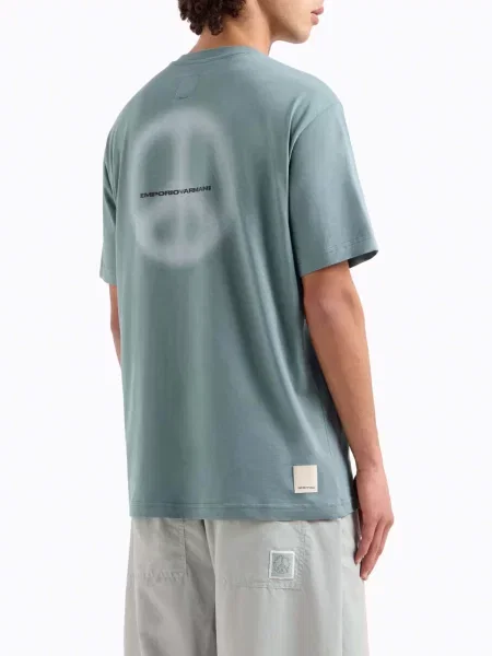 Устойчивый футболка Emporio Armani синяя
