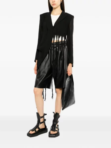 Asimetriškas striukė Yohji Yamamoto su kutais juoda