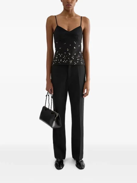 Pantaloni Jil Sander de lână negru