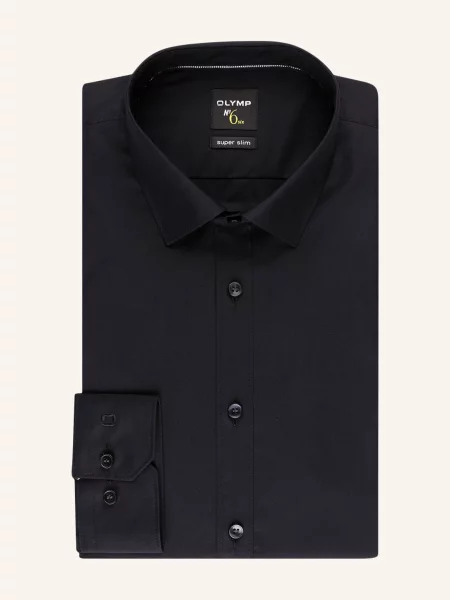 Olymp Košile No. Six Super Slim S Extra Dlouhým Rukávem černá