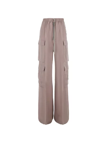 Pantaloni cargo Rick Owens cu cordon roz