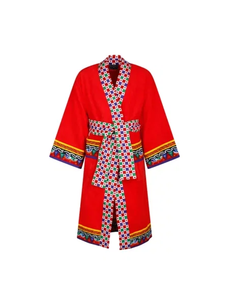 Szlafrok Dolce And Gabbana frotte czerwony