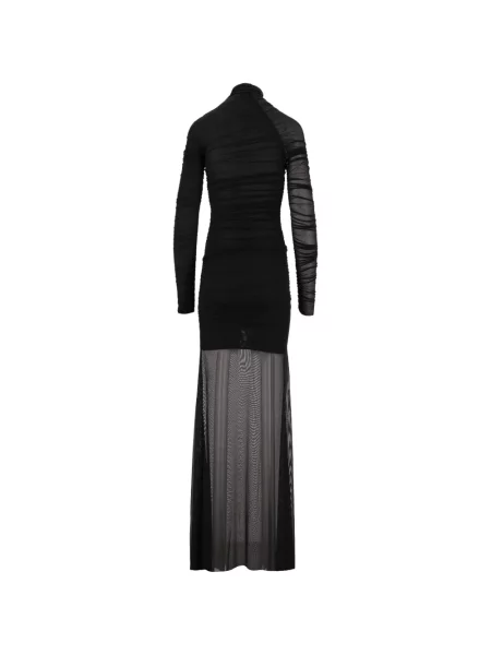 Rochie maxi Amazuìn din tul drapată negru
