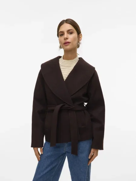 VERO MODA Palton de primăvară-toamnă VMANNE' maro