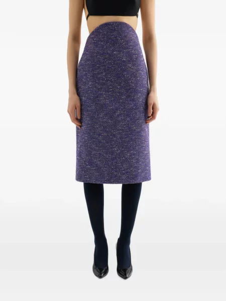 Fustă Jil Sander de lână violet