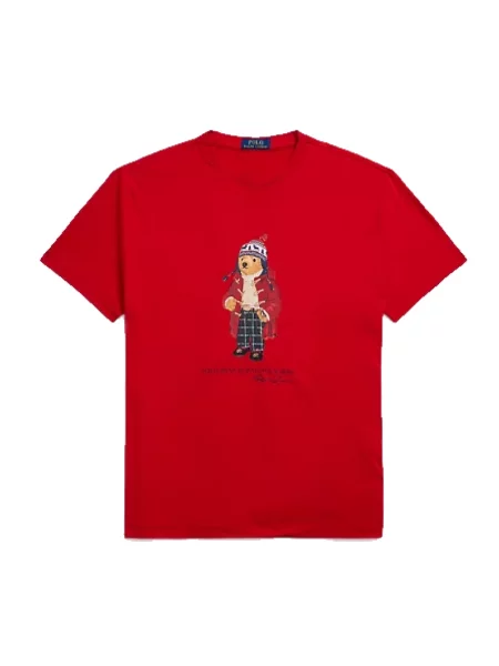 Koszulka polo Polo Ralph Lauren z dżerseju czerwona