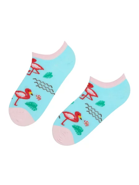 Sokisahtel Čarape PINK FLAMINGO svijetloplava ružičasta
