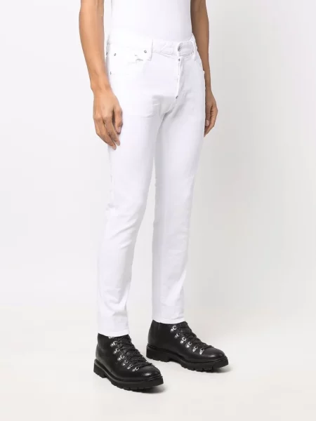 Skinny skinny džíny Dsquared2 bílé