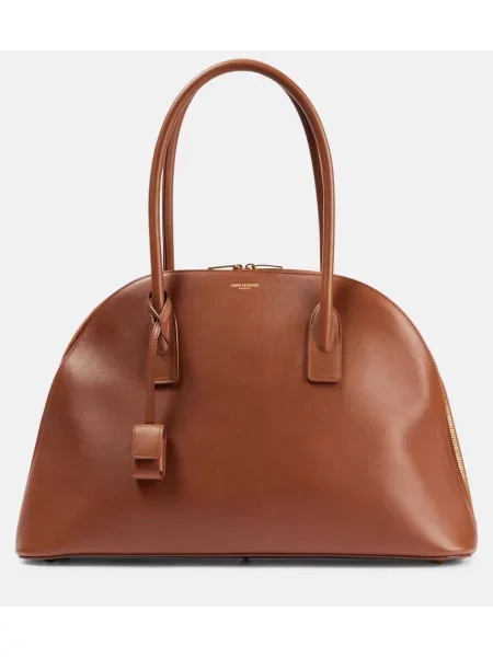 Usnjena torbica Saint Laurent rjava