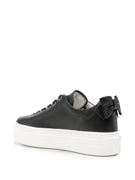 Sneakerși Nerogiardini cu funde cu platformă negru