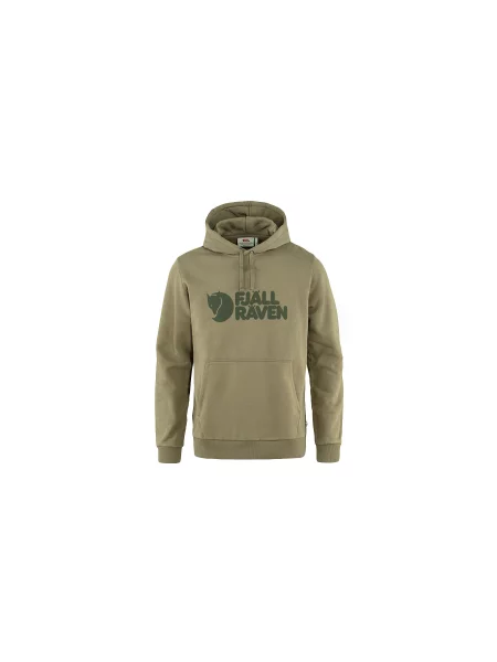 Fjällräven Logo Hoodie M Light Olive Mężczyźni Bluzy i bluzy z kapturem Fjällräven Size: S zielony