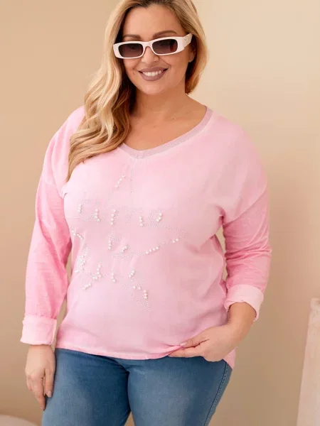 Bluzka Kesi Włoski z nadrukiem biała