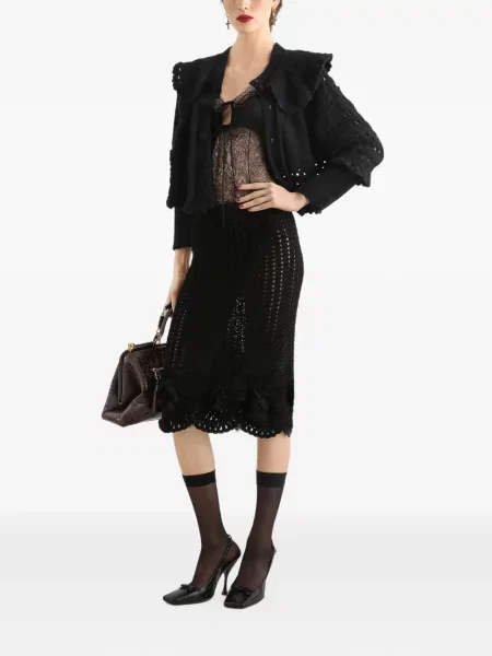 Top Dolce & Gabbana din dantelă negru