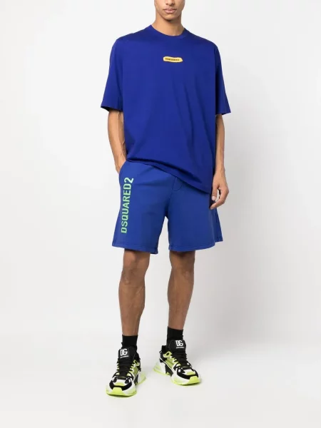 Raštuotos šortai Dsquared2 mėlyna