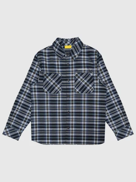 Детская рубашка Off-white синяя