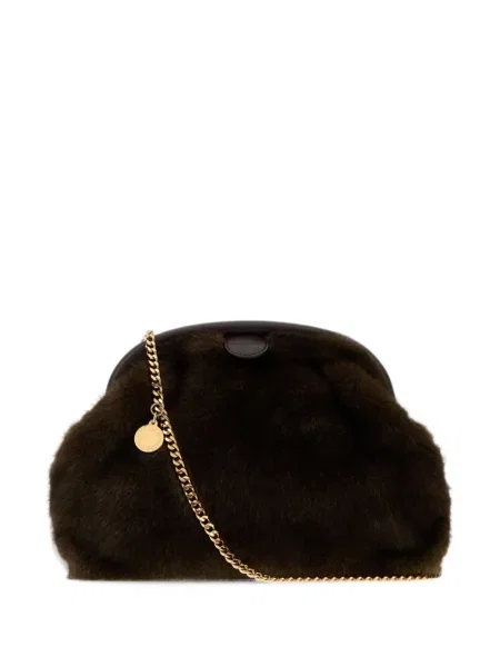 Clutch torbica Stella Mccartney s krznom smeđa